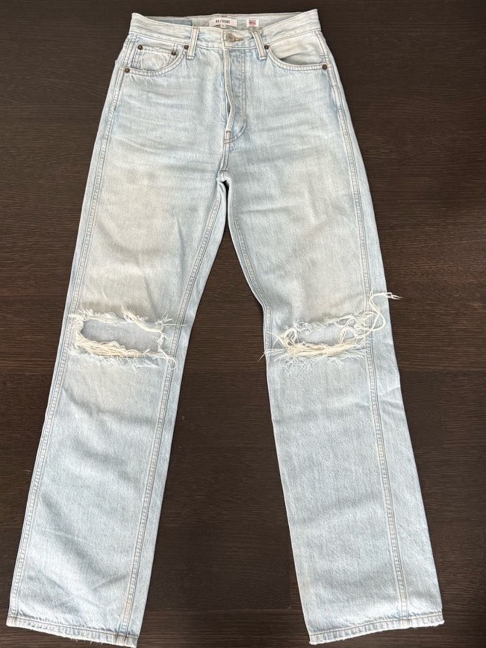 RE/DONE 70s Stove Pipe Jeans Straight Leg Jeans Blue
